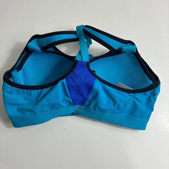 Victoria’s Secret VSX Sport Knockout Front-Close Sports Bra Blue Size 34B - Picture 5 of 10